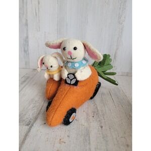 Flet bunny carrot bike car Easter spring home decor unique vintage